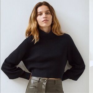 NWT Wilfred Aritzia Rebecca Turtleneck Size M in Black